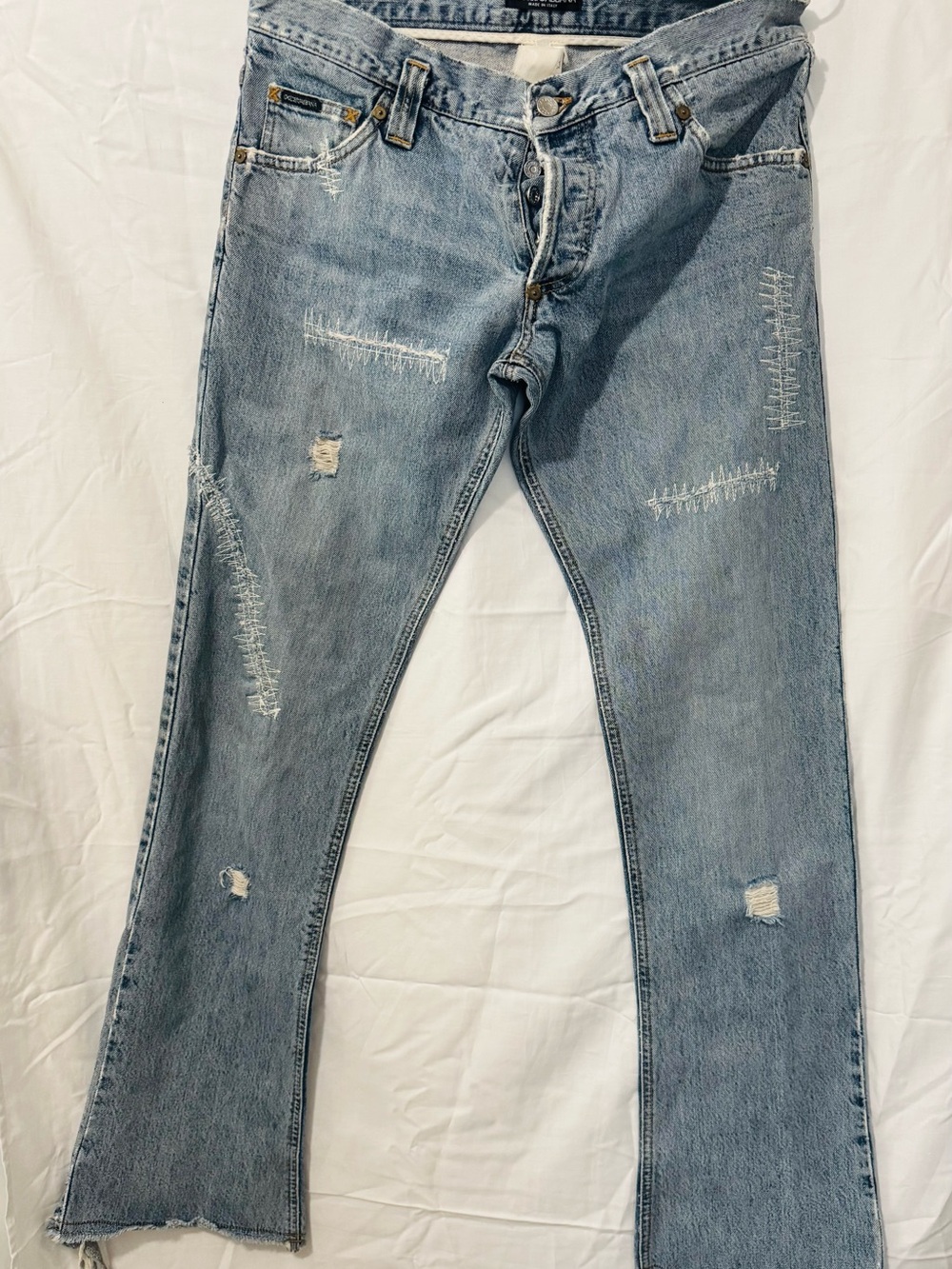 Dolce & Gabbana Vintage  Distressed Bootcut  Mens Jeans Size-34-35 inches